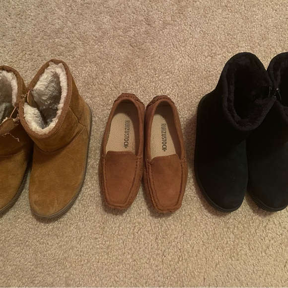 Birkenstock Other - Birkenstock Shearling Boots and Suede Loafers in Tan and Black